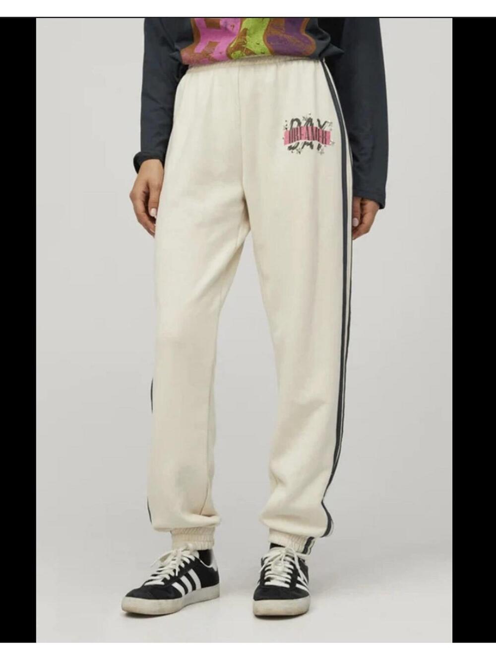 Daydreamer Star Studded Striped Sweatpants (M)